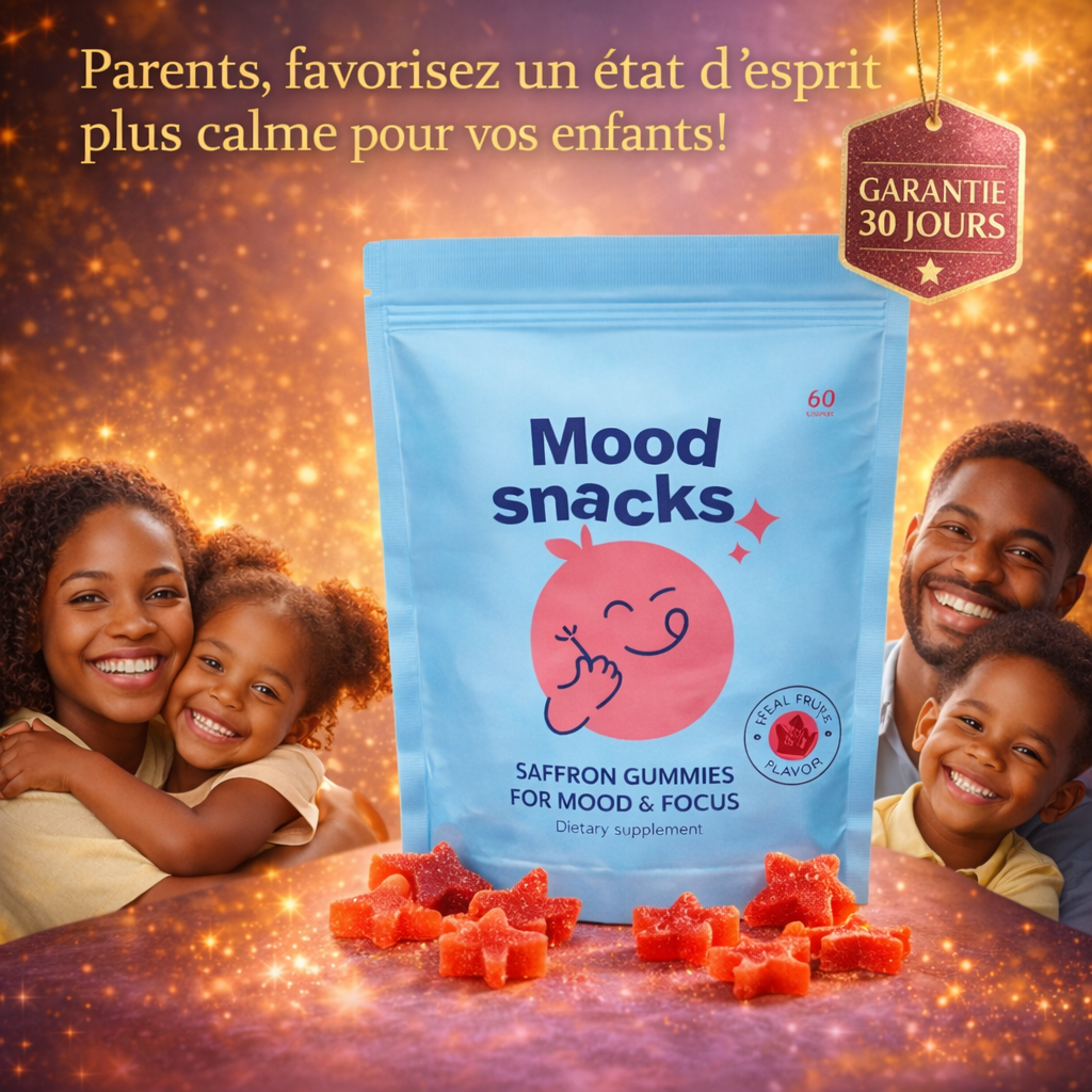 Mood Snacks™ - Gummies au Safran - Moins de crises, plus de sérénité