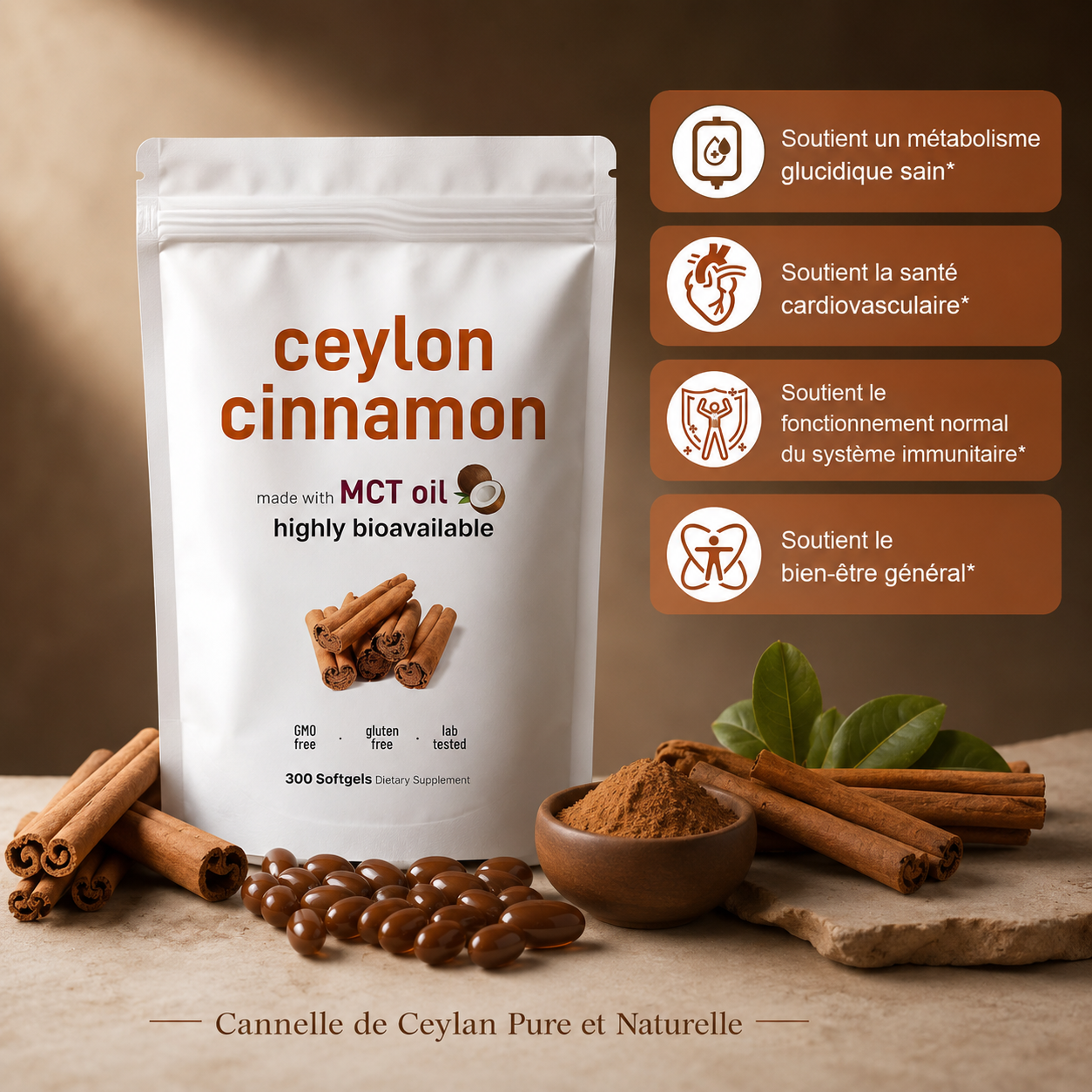 Cannelle de Ceylan avec Huile MCT - Équilibre, énergie et bien-être au quotidien