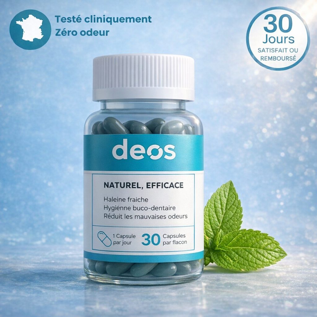 Deos - Complément Anti-Odeur 3 EN 1 - Haleine, Aisselles et Zone Intimes